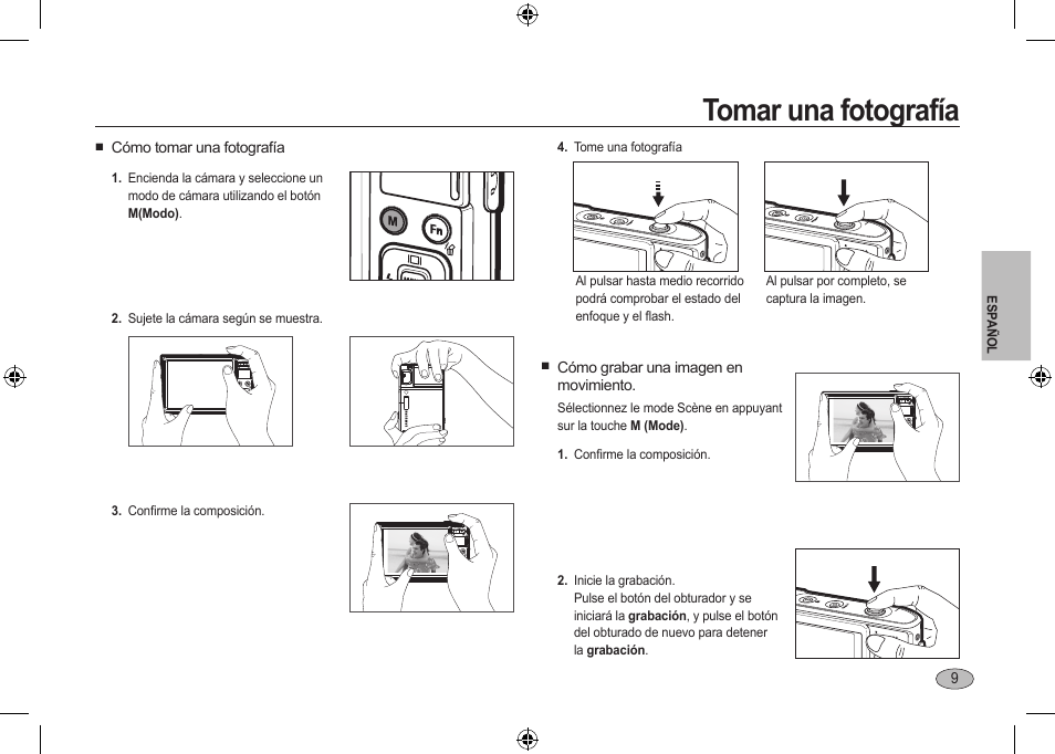 Tomar una fotografía | Samsung I100 User Manual | Page 47 / 56