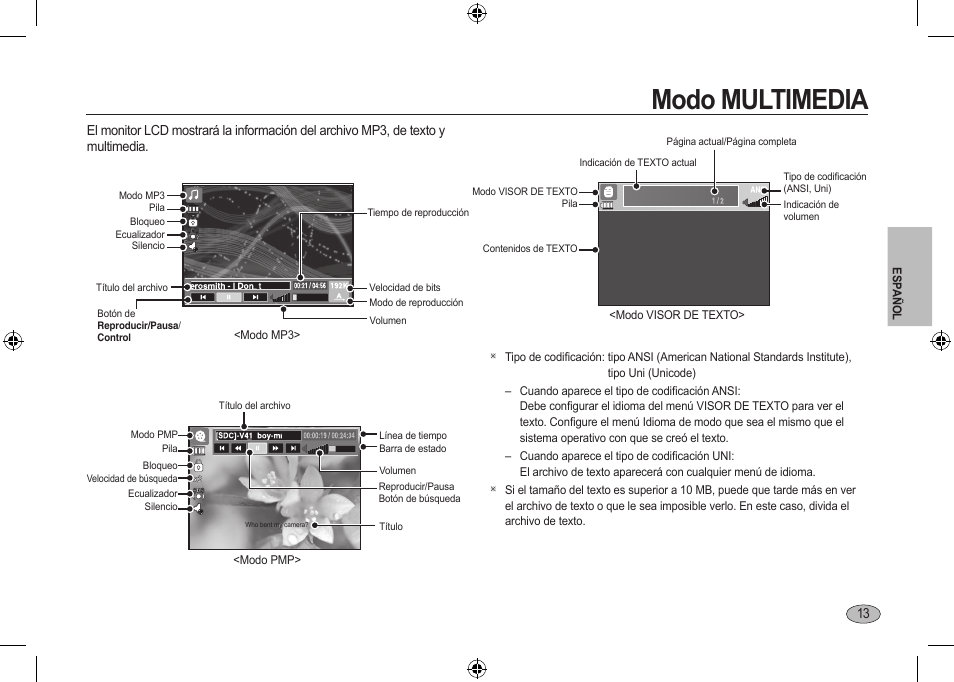 Modo multimedia | Samsung I100 User Manual | Page 51 / 56