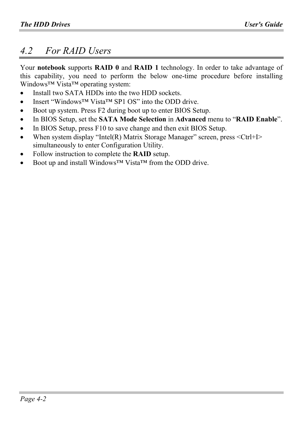2 for raid users, Raid, Sers | Microsoft W840DI User Manual | Page 42 / 58