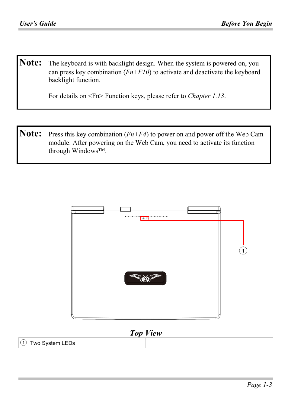 Top view | Microsoft W840DI User Manual | Page 9 / 58