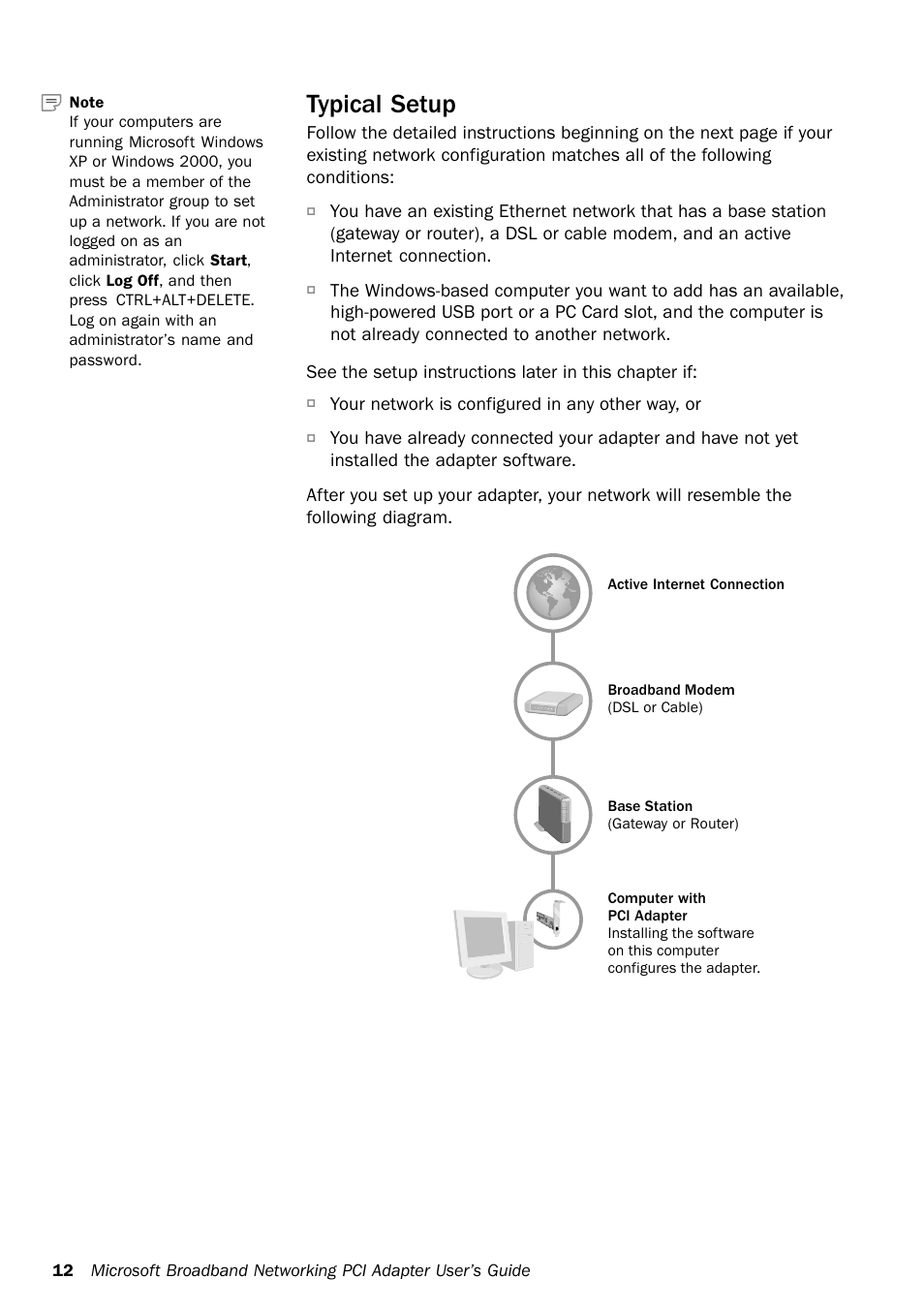 Typical setup | Microsoft MN-130 User Manual | Page 16 / 64