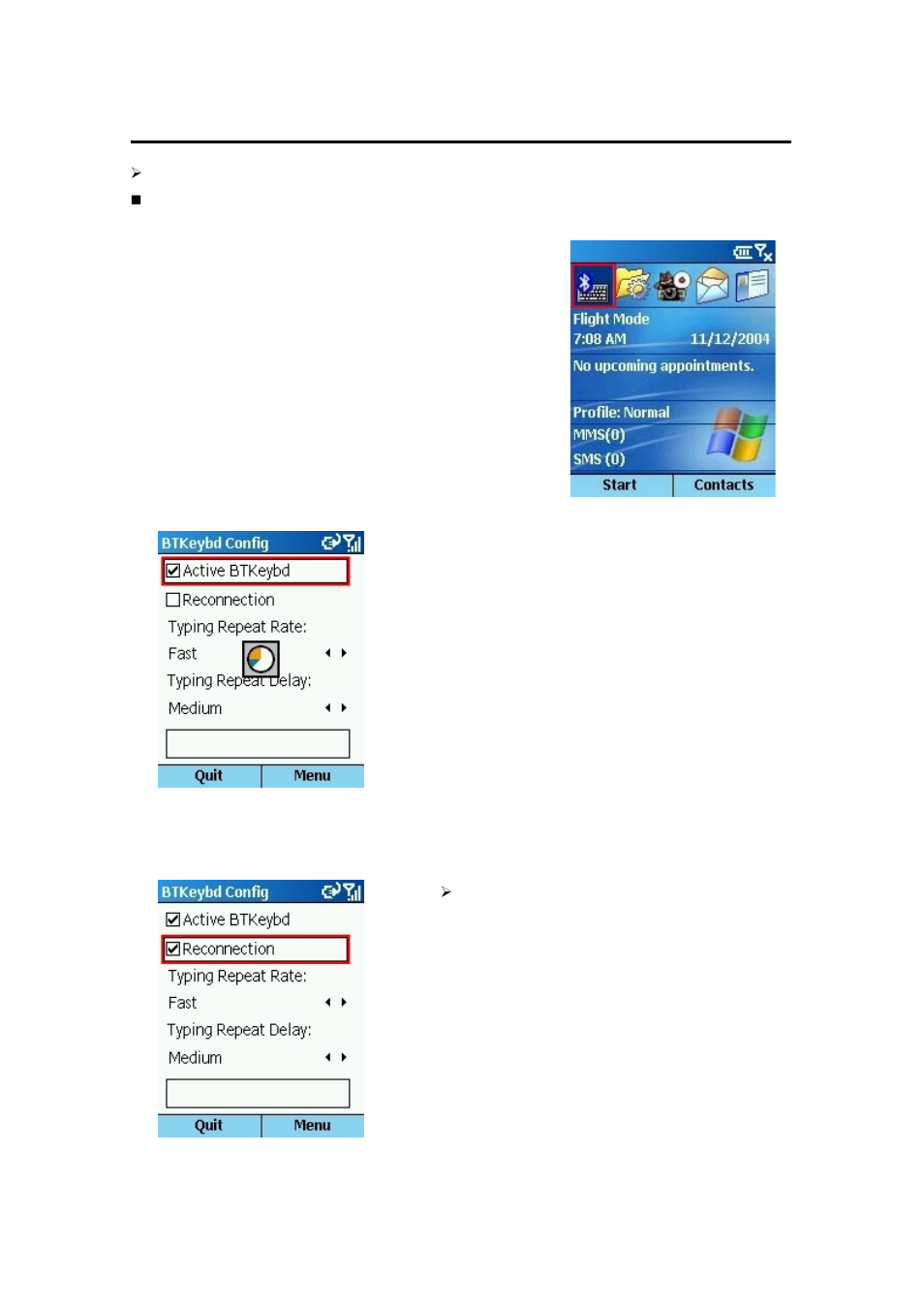 Active keyboard, Reconnection, The illustration of “ config ” page | Microsoft BK600 User Manual | Page 9 / 17
