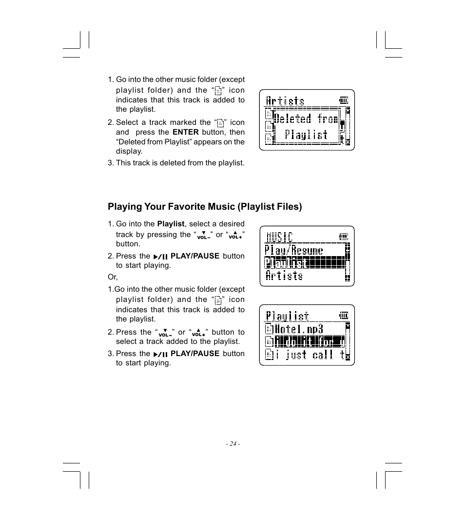 Playing your favorite music (playlist files) | Microsoft HDP-3202-BS User Manual | Page 25 / 38