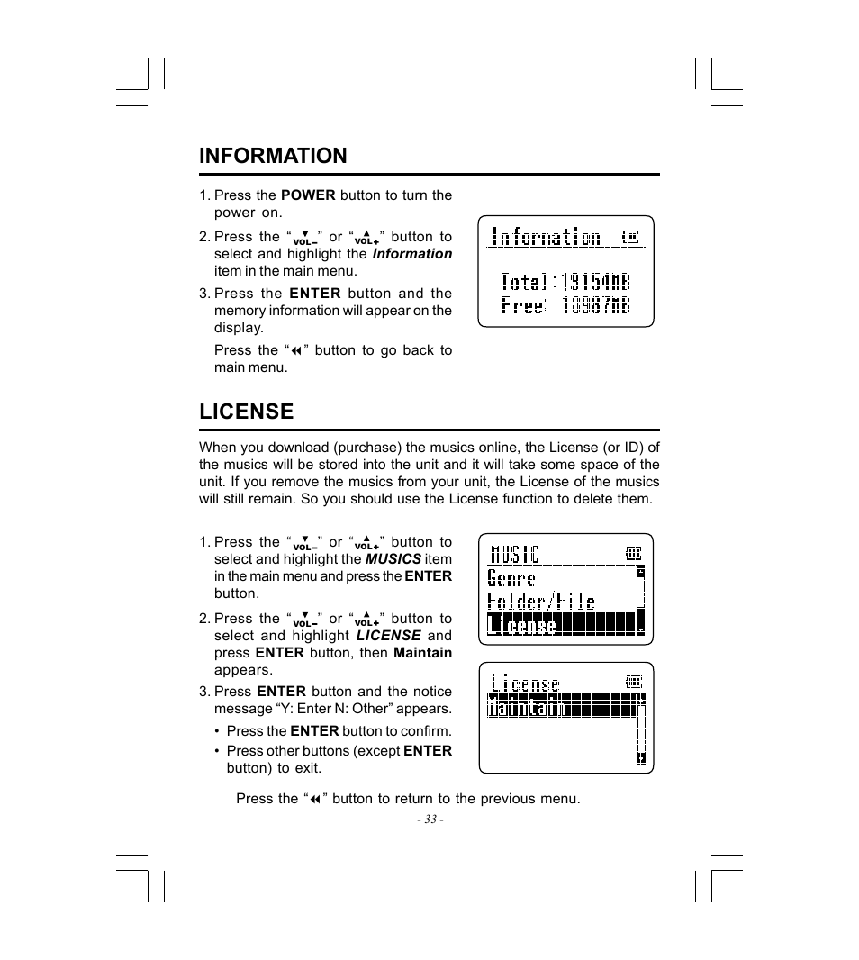 Information, License | Microsoft HDP-3202-BS User Manual | Page 34 / 38