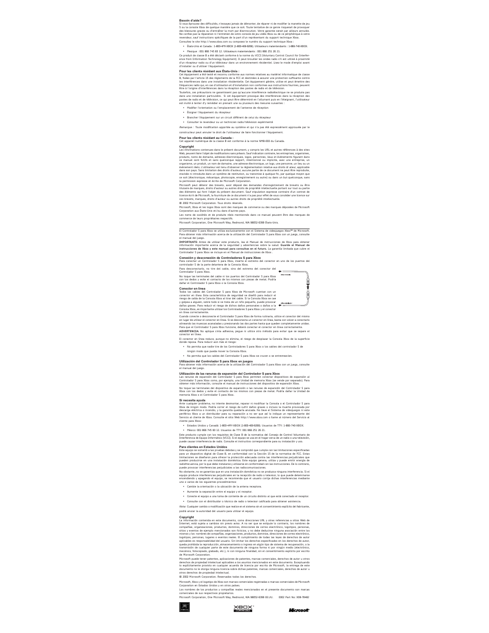 Microsoft Xbox Controller S X08-78482 User Manual | Page 2 / 2