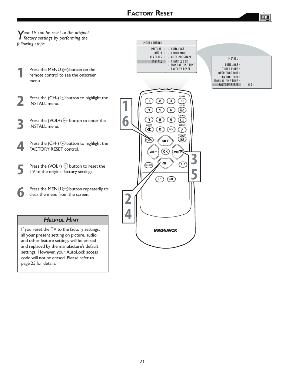 Philips Magnavox 26MF605W/17 User Manual | Page 21 / 41