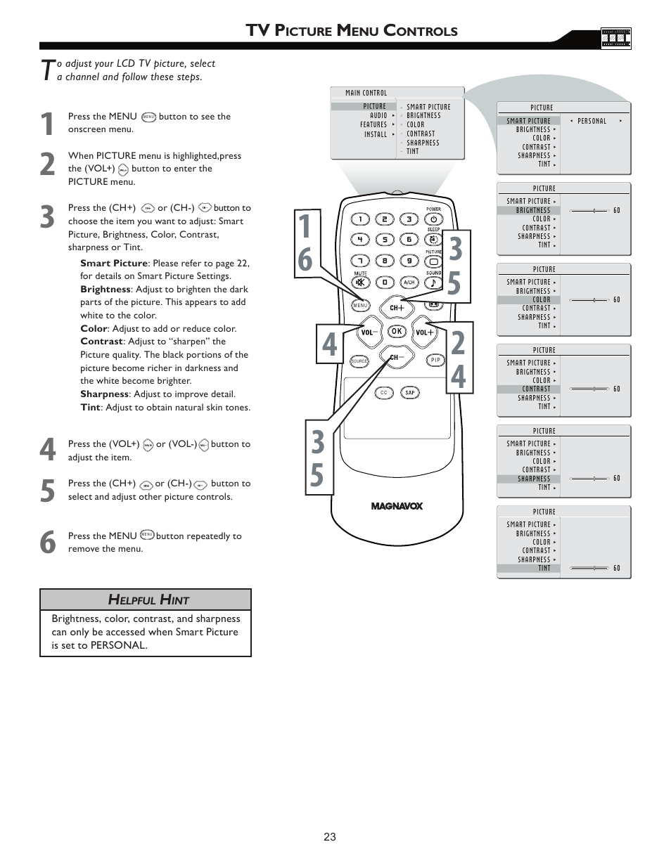 Tv p | Philips Magnavox 26MF605W/17 User Manual | Page 23 / 41