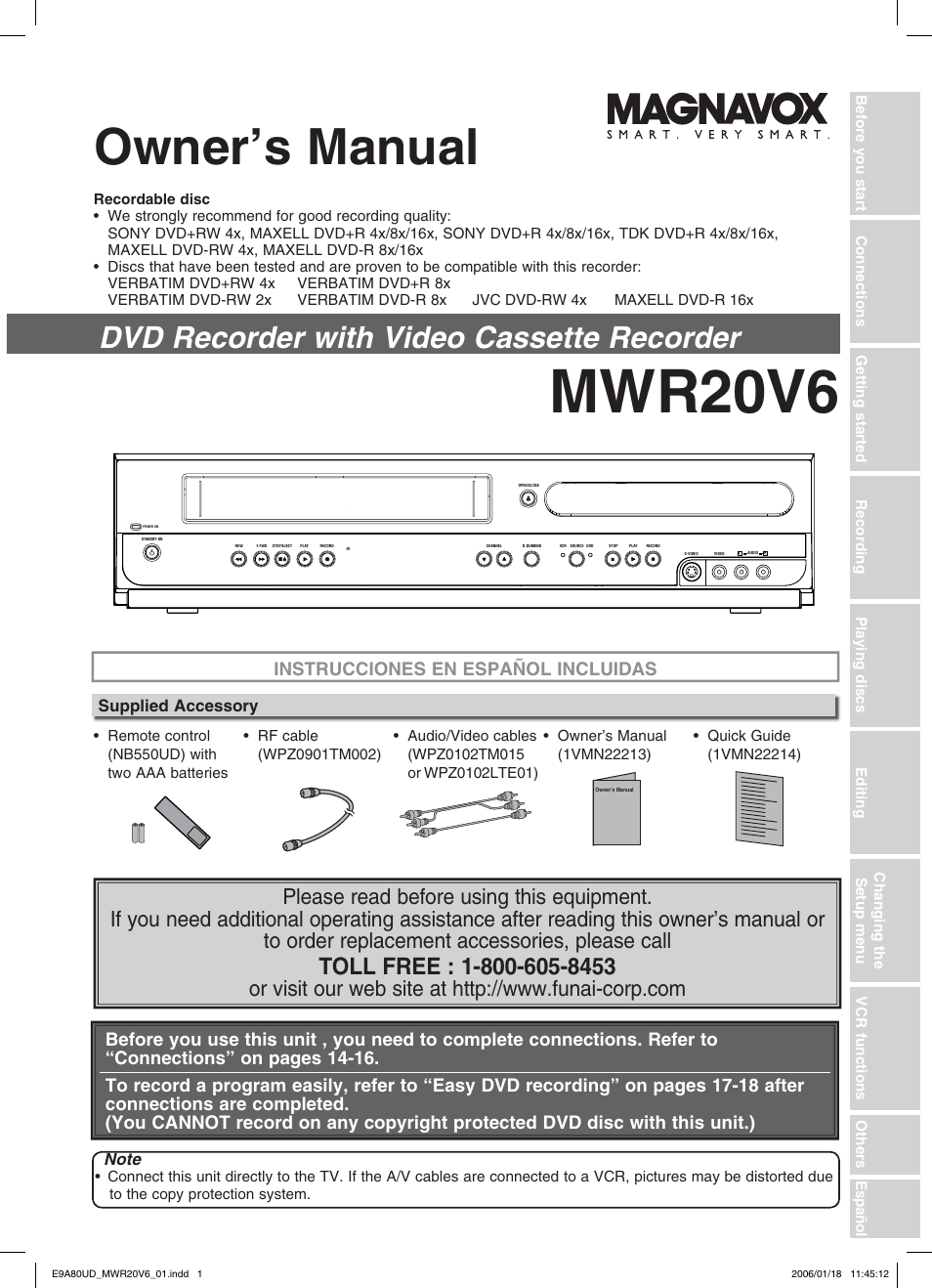 Philips Magnavox MWR20V6 User Manual | 90 pages