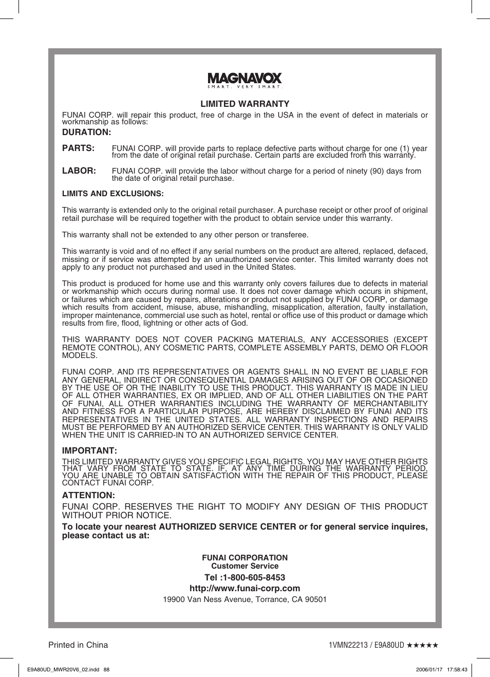 Philips Magnavox MWR20V6 User Manual | Page 88 / 90