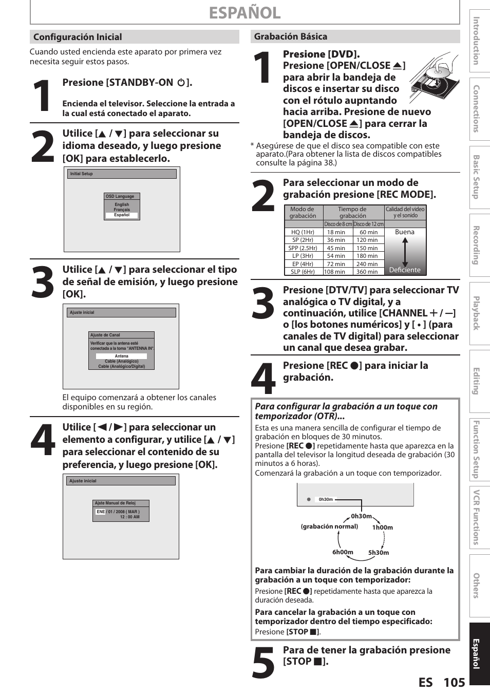 Español, 105 es | Philips Magnavox E9S80UD User Manual | Page 105 / 108