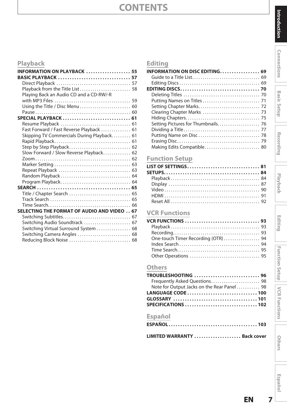 Philips Magnavox E9S80UD User Manual | Page 7 / 108