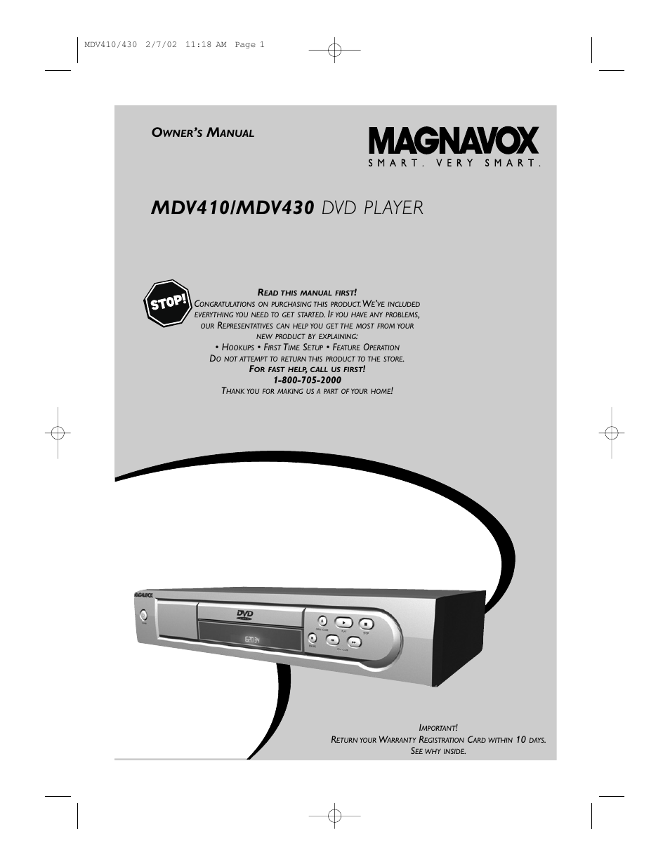 Philips Magnavox MDV410 User Manual | 51 pages