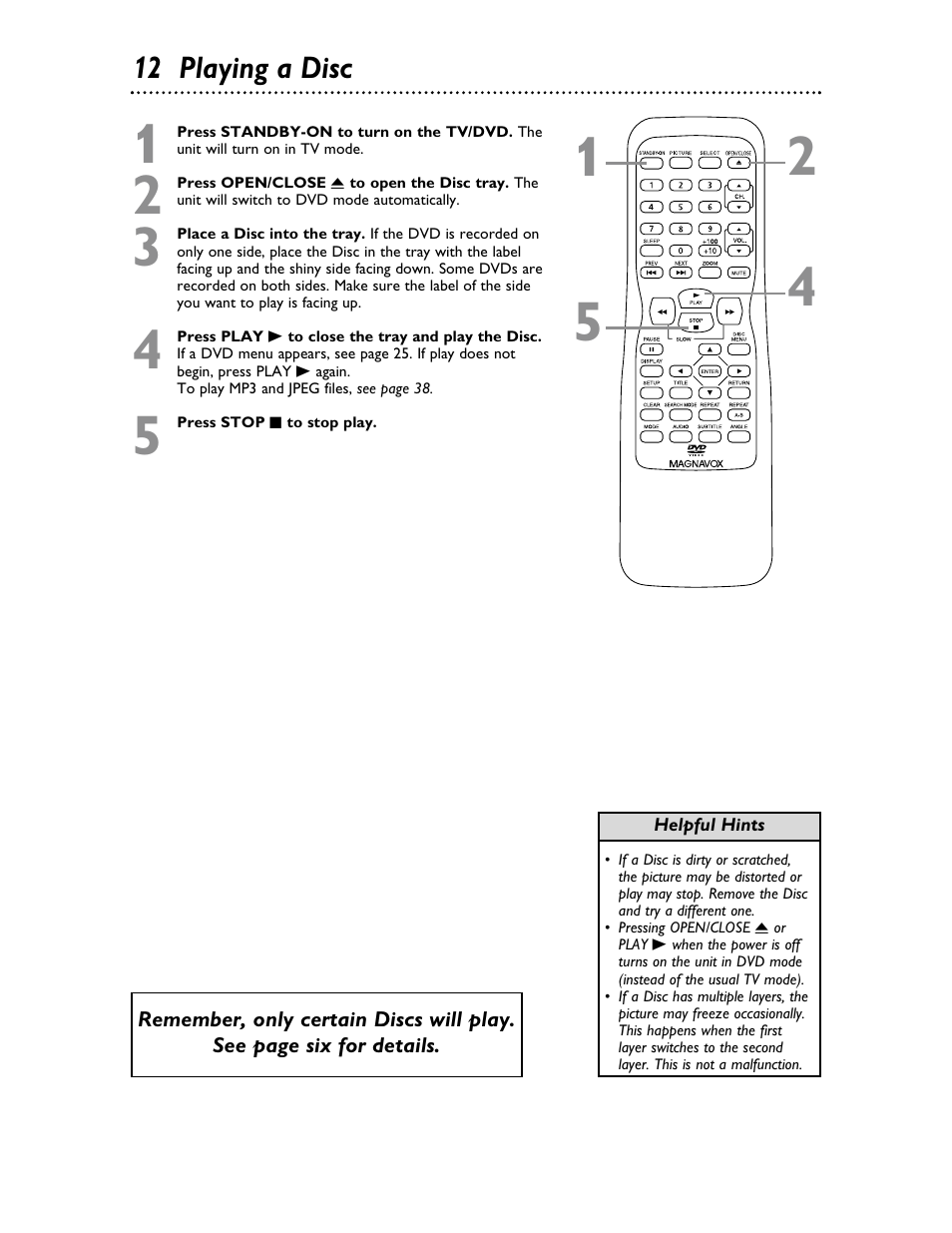 Philips Magnavox 20MDRF20 User Manual | Page 12 / 48