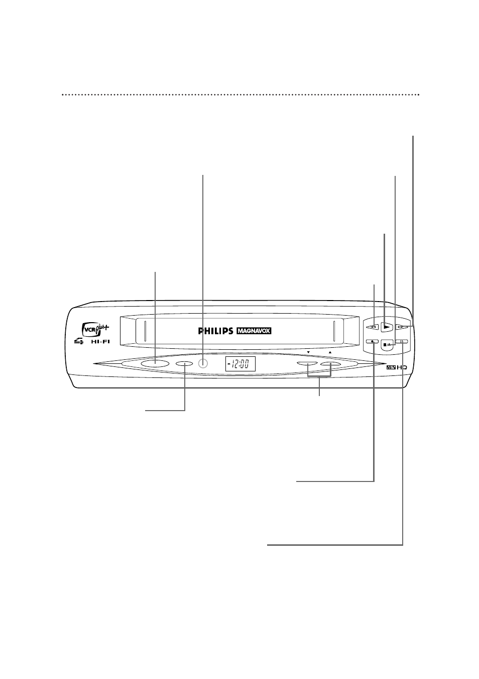 22 front panel | Philips Magnavox VRX262AT User Manual | Page 22 / 52