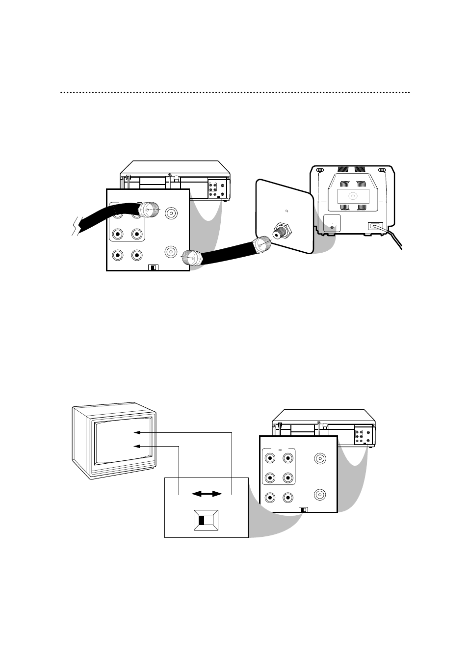 Hookups without a cable box (cont’d) 7, Ch3 ch4, Plug in the tv and the vcr | Ch3 / ch4 switch, Ch 4 or ch 3 | Philips Magnavox VRX262AT User Manual | Page 7 / 52