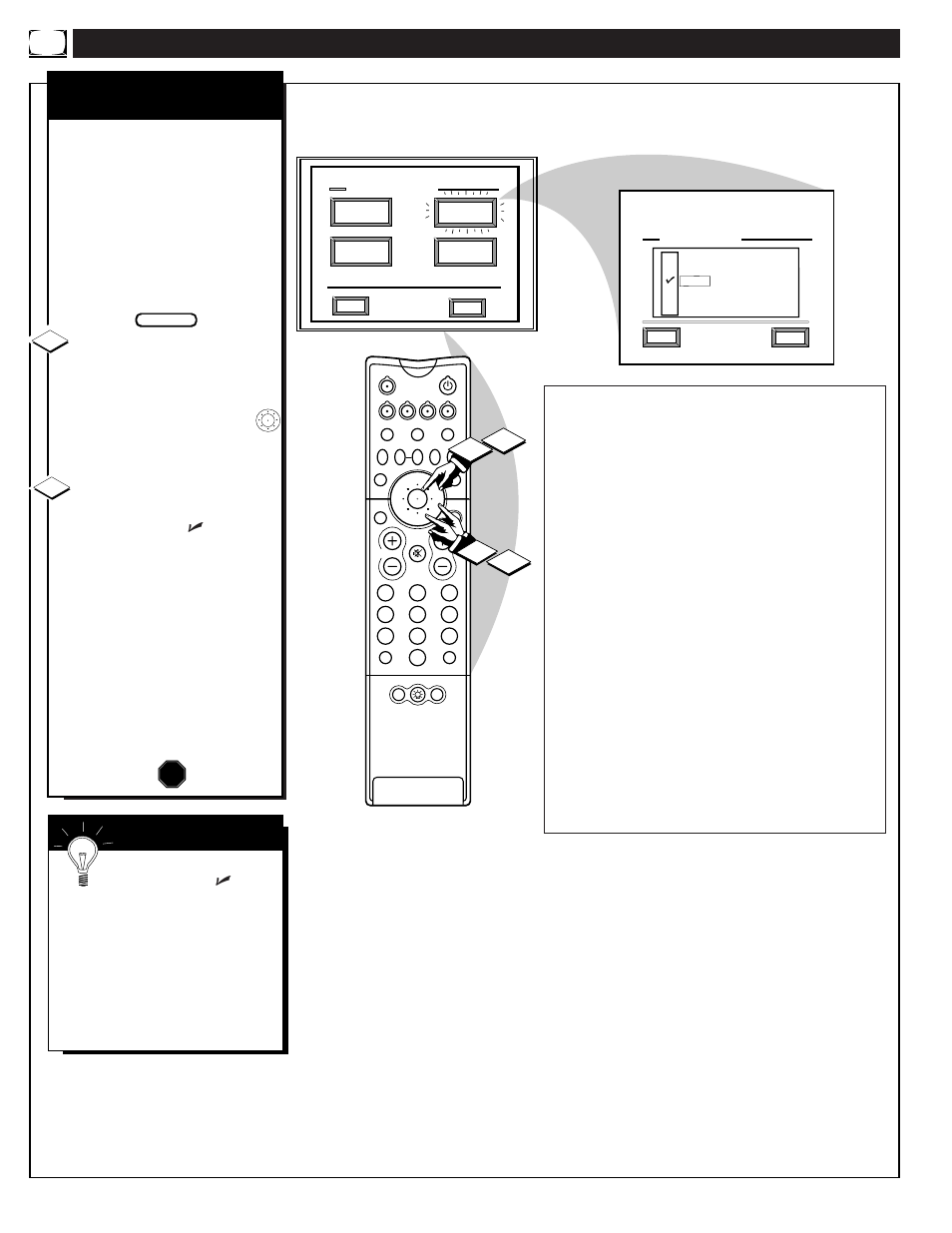 Eature, Ontrols, Continued | 12 s | Philips 60P916 User Manual | Page 22 / 58