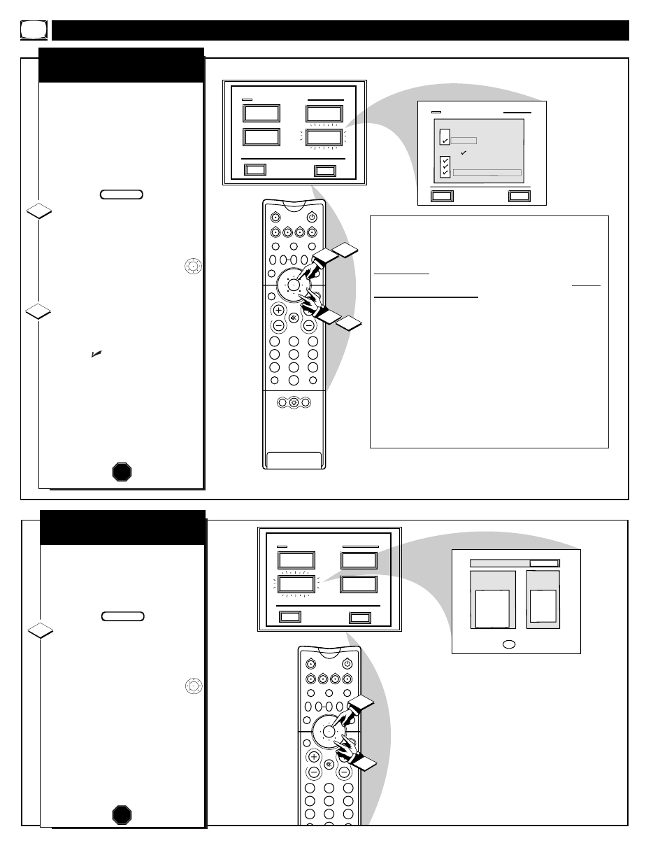 Eature, Ontrols, Continued | Content advisory review settings, Stop | Philips 60P916 User Manual | Page 24 / 58