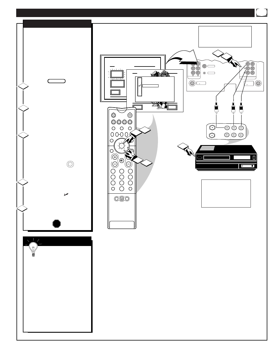 Sing the, Udio, Ideo | Nput, Acks, Stop, Mart | Philips 60P916 User Manual | Page 33 / 58