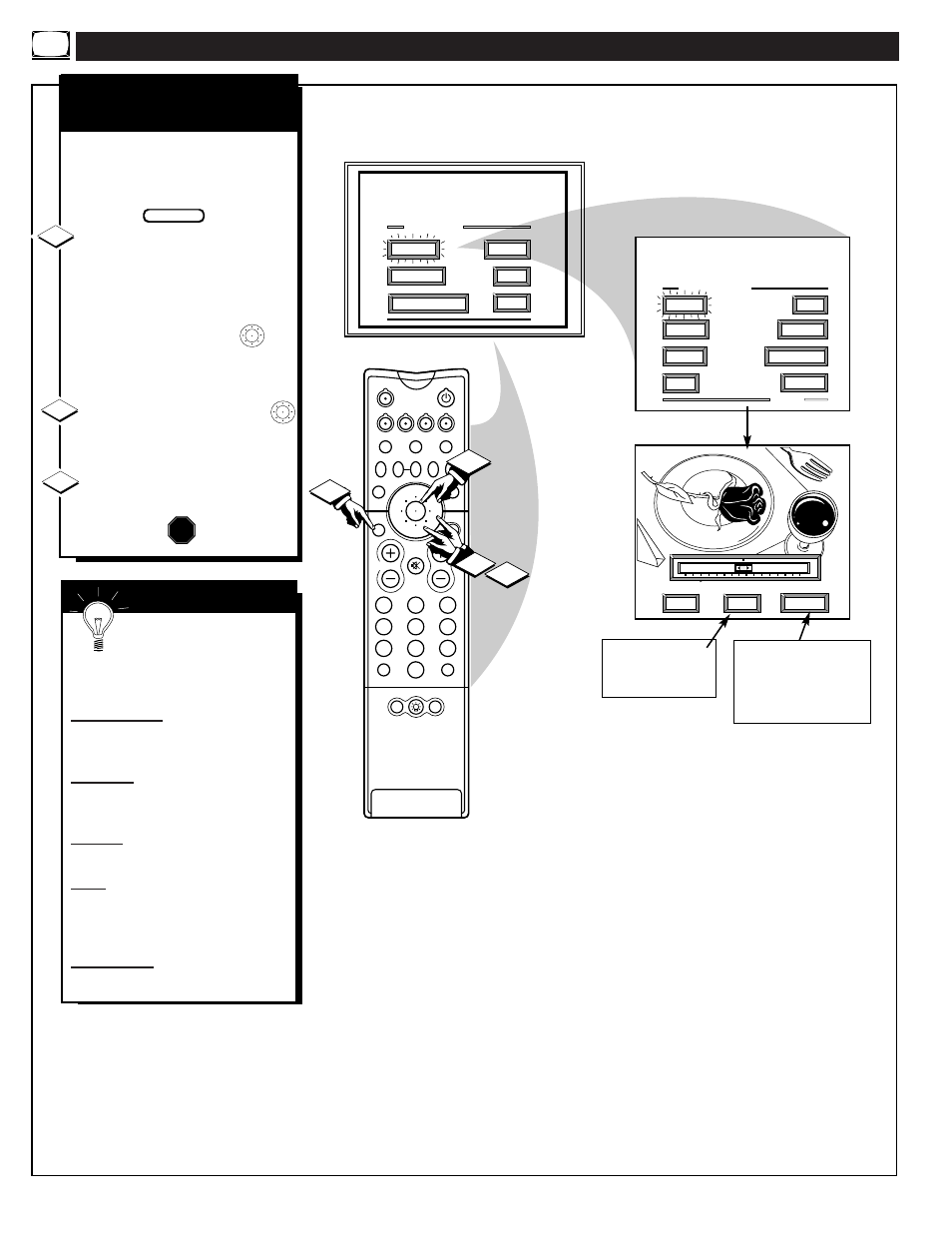 Icture, Ontrol, Djustments | 12 3 s | Philips 60P916 User Manual | Page 6 / 58