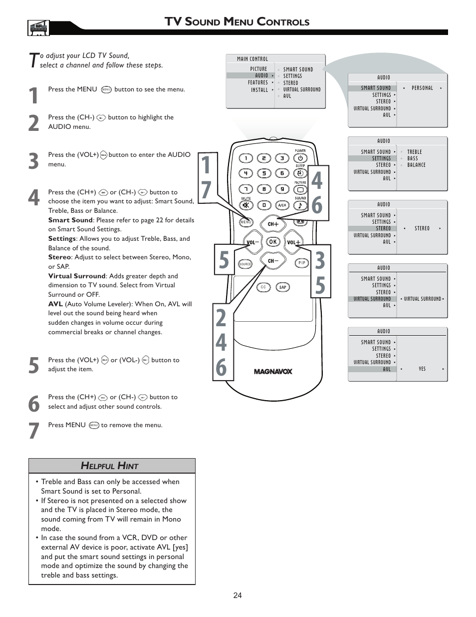 Tv s | Philips Magnavox 26MF605W User Manual | Page 24 / 41