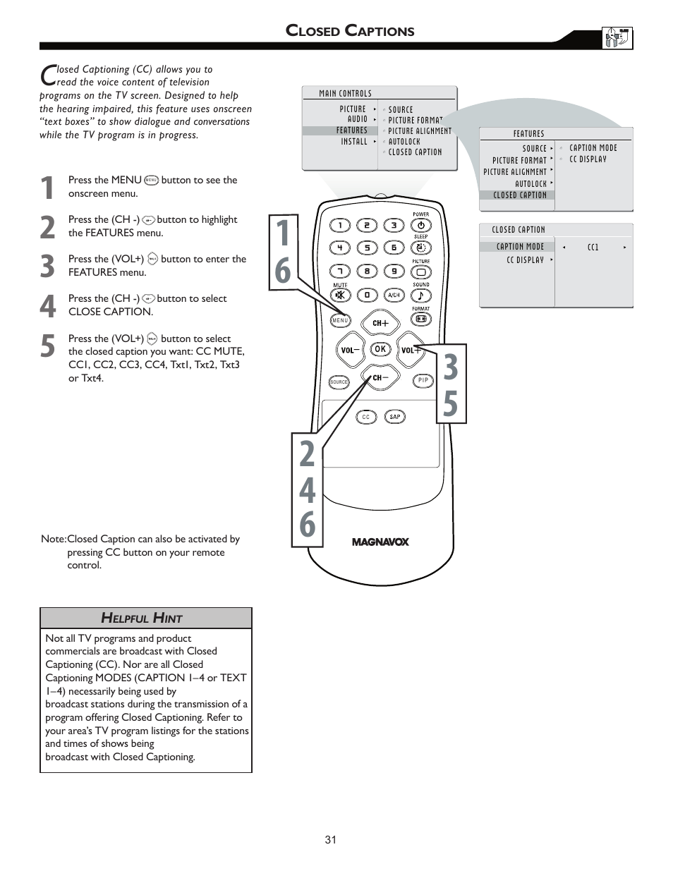 Philips Magnavox 26MF605W User Manual | Page 31 / 41