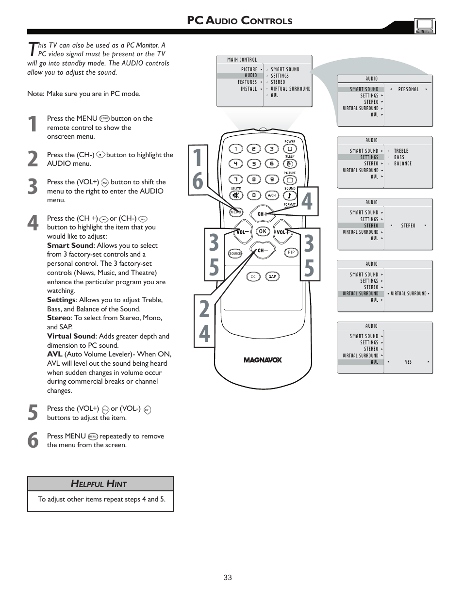 Pc a | Philips Magnavox 26MF605W User Manual | Page 33 / 41