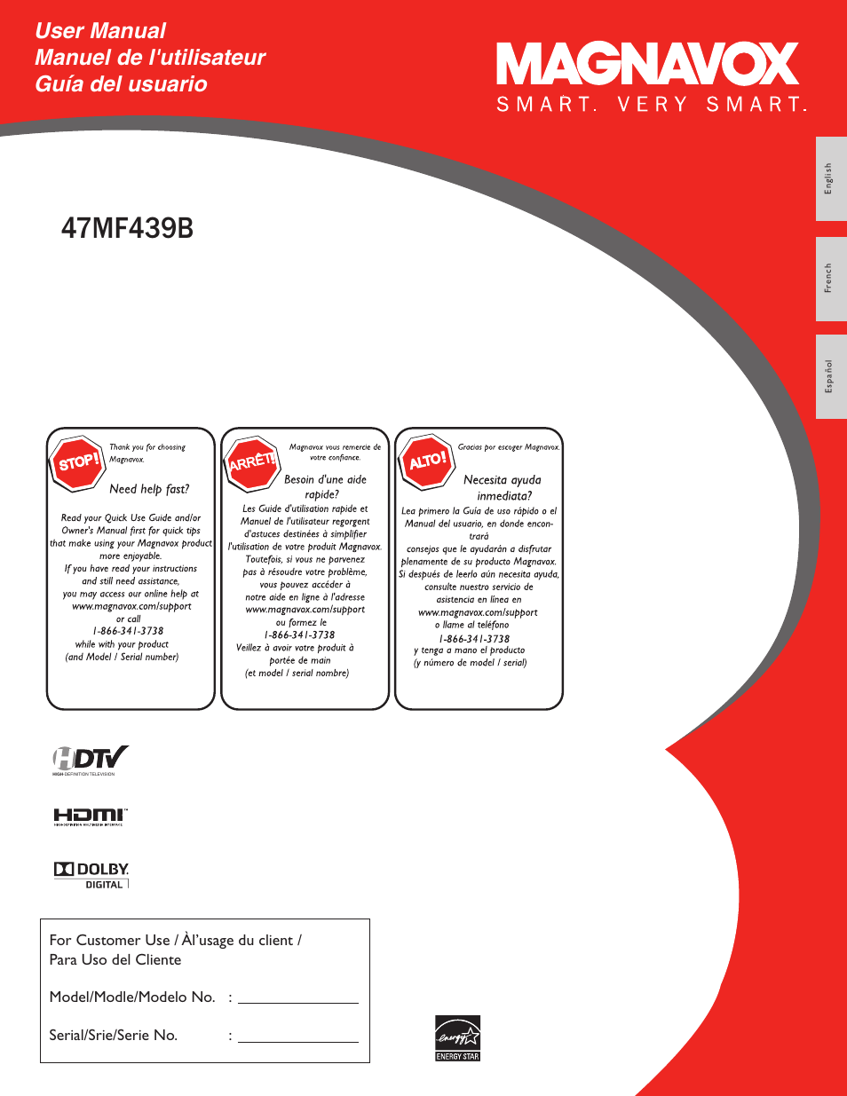 Philips Magnavox 47MF439B User Manual | 107 pages