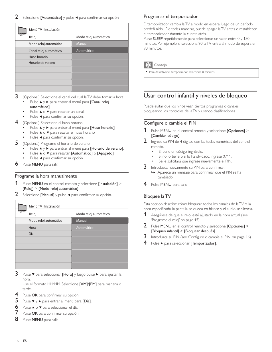 Usar control infantil y niveles de bloqueo | Philips Magnavox 47MF439B User Manual | Page 87 / 107