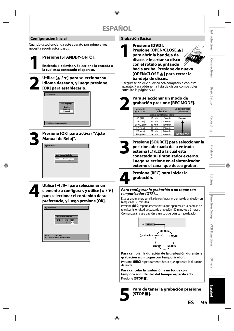 Español | Philips Magnavox ZV427MG9 User Manual | Page 95 / 98