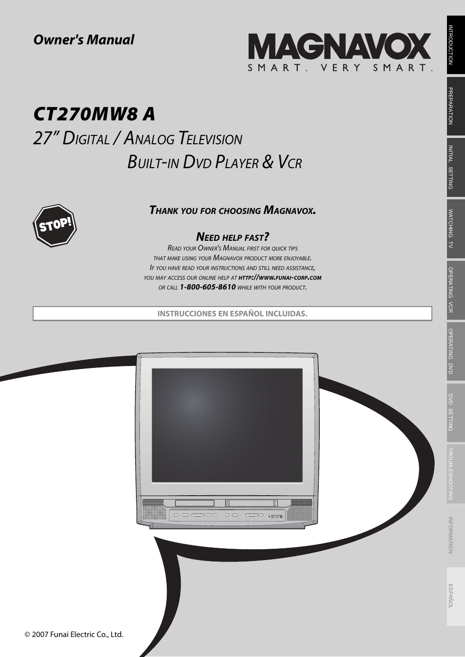 Philips Magnavox CT270MW8 A User Manual | 111 pages