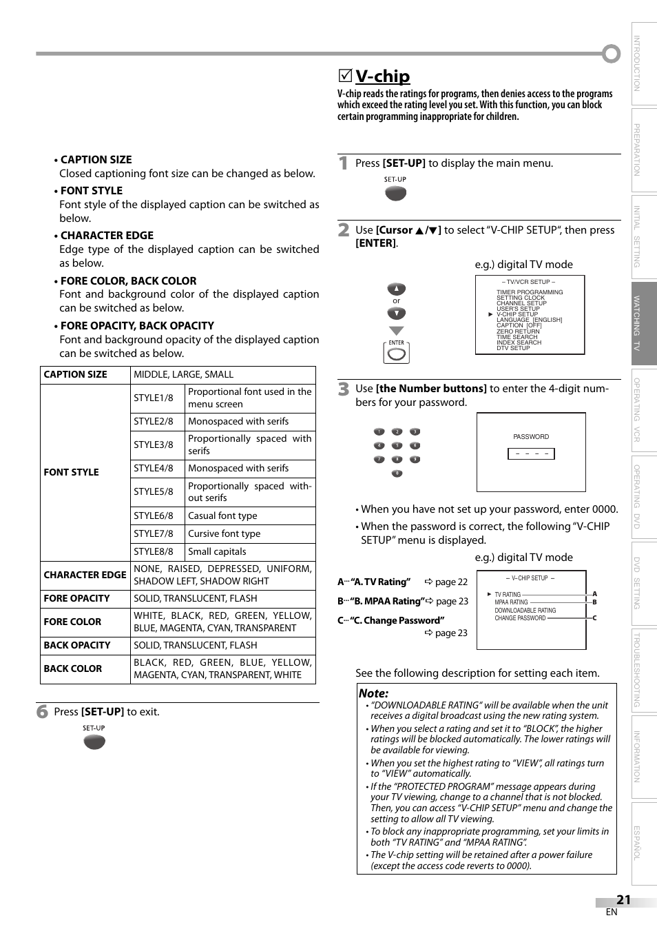 V-chip | Philips Magnavox CT270MW8 A User Manual | Page 21 / 111