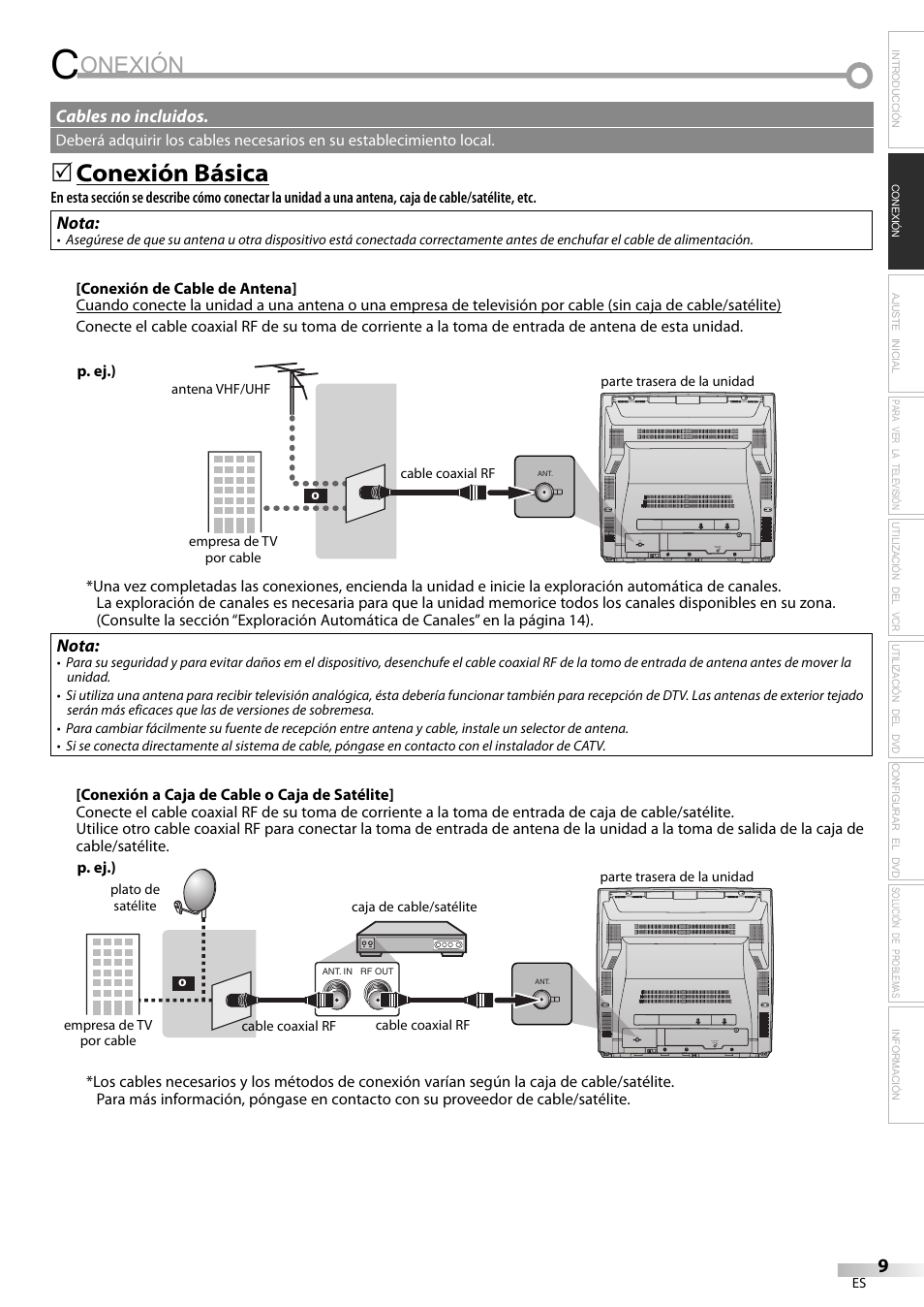 Onexión, Conexión básica | Philips Magnavox CT270MW8 A User Manual | Page 69 / 111