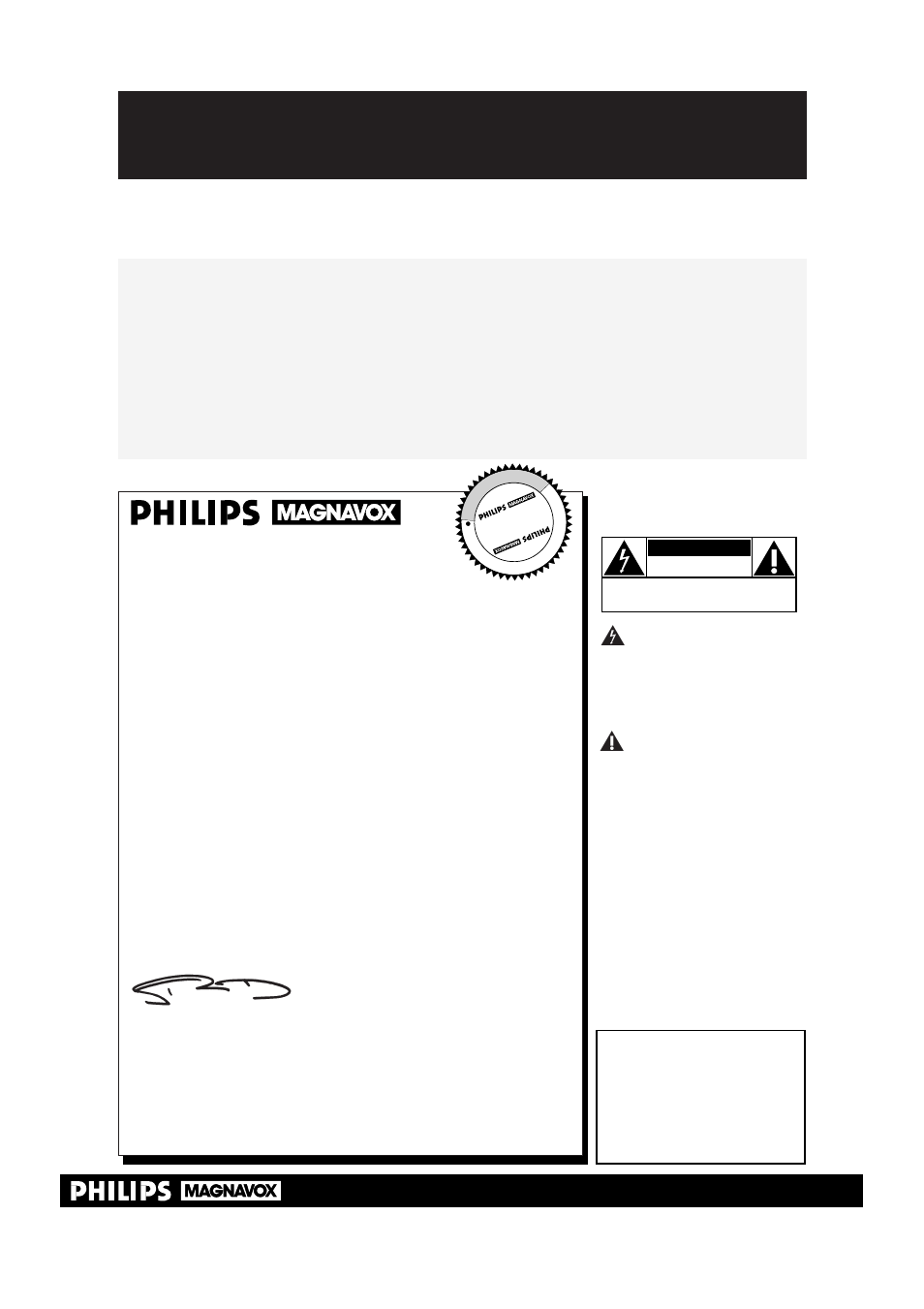 Safety, Hurry, Warranty verification | Owner confirmation, Model registration, Know these, Symbols, For customer use | Philips Magnavox CCA252AT User Manual | Page 2 / 60