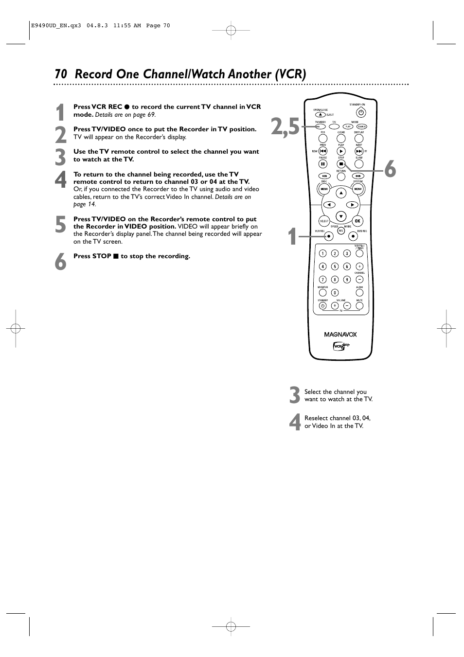 Philips Magnavox MRV700VR User Manual | Page 70 / 90