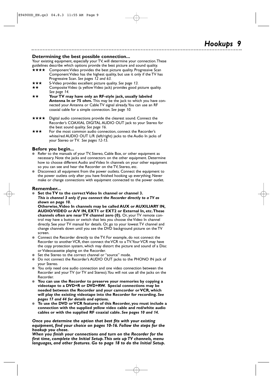 Hookups 9 | Philips Magnavox MRV700VR User Manual | Page 9 / 90