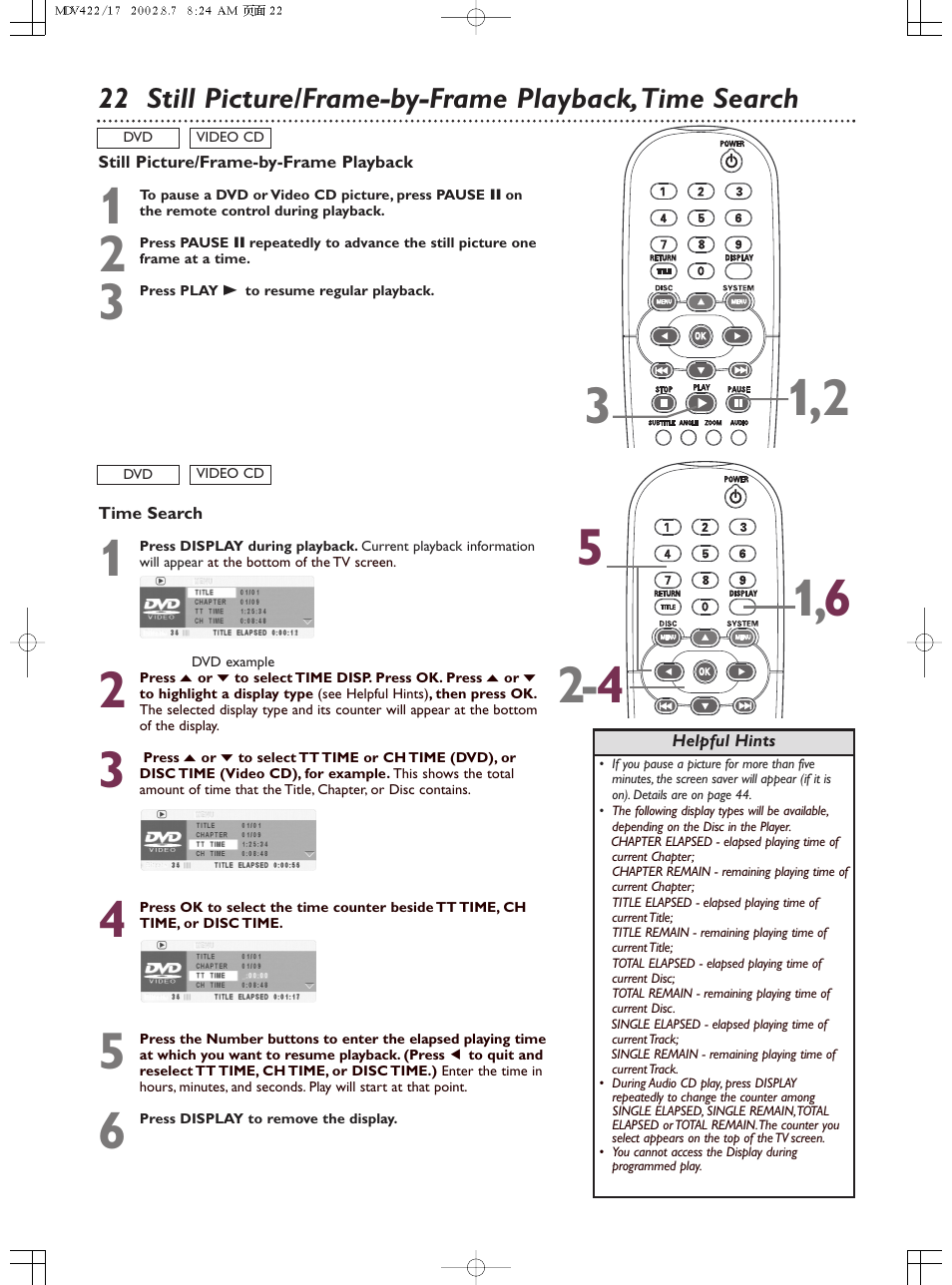 Philips Magnavox MDV422 User Manual | Page 22 / 51