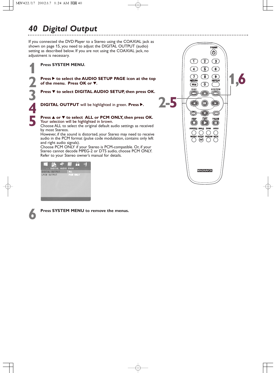 Philips Magnavox MDV422 User Manual | Page 40 / 51