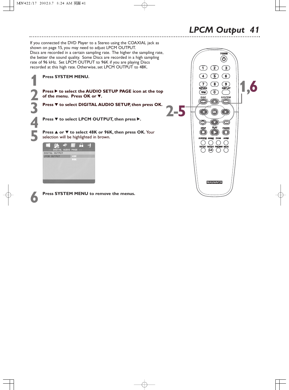 Philips Magnavox MDV422 User Manual | Page 41 / 51