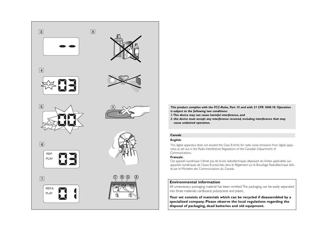 Philips Magnavox CD Soundmachine MCS225 User Manual | Page 4 / 8