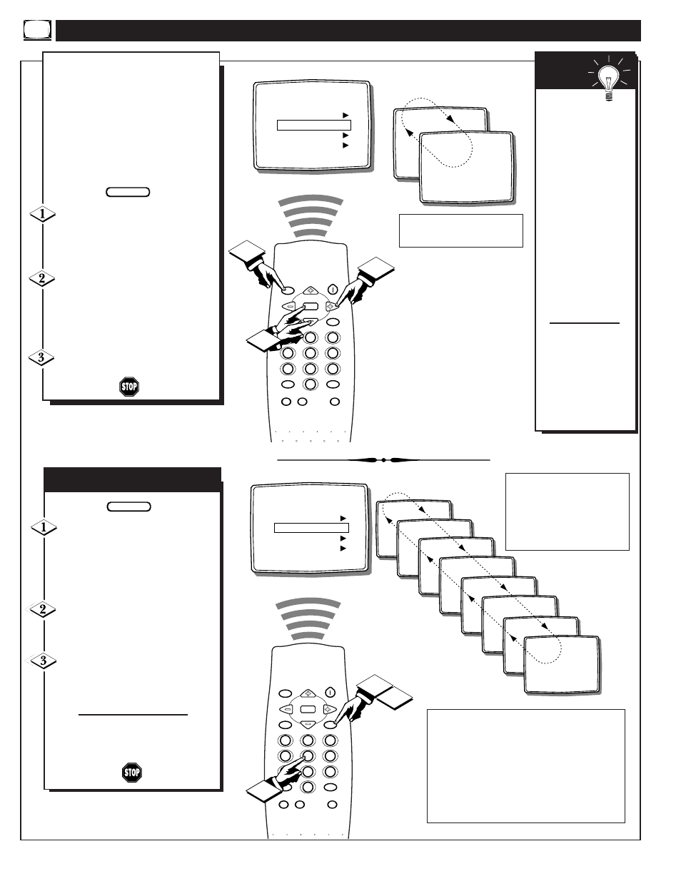 Ow to, Se the, Ontrol | How to use surf | Philips Magnavox Color TV User Manual | Page 10 / 20