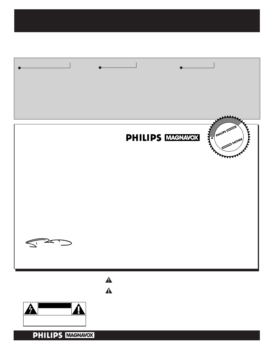 Safety, Warranty verification, Owner confirmation | Model registration, Hurry, Know these, Symbols | Philips Magnavox Color TV User Manual | Page 2 / 20