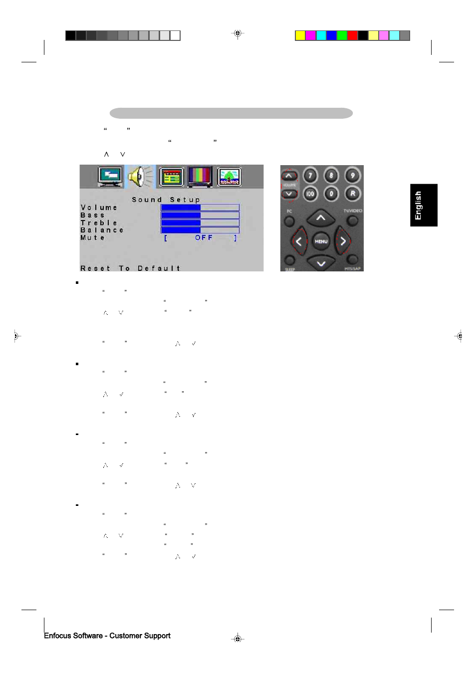 Sound setup menu | Philips Magnavox 15MF400T/37 User Manual | Page 21 / 92