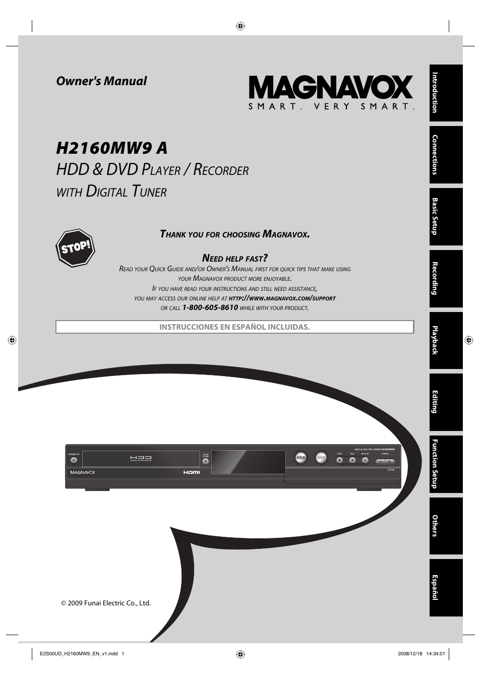 Philips Magnavox H2160MW9 A User Manual | 256 pages