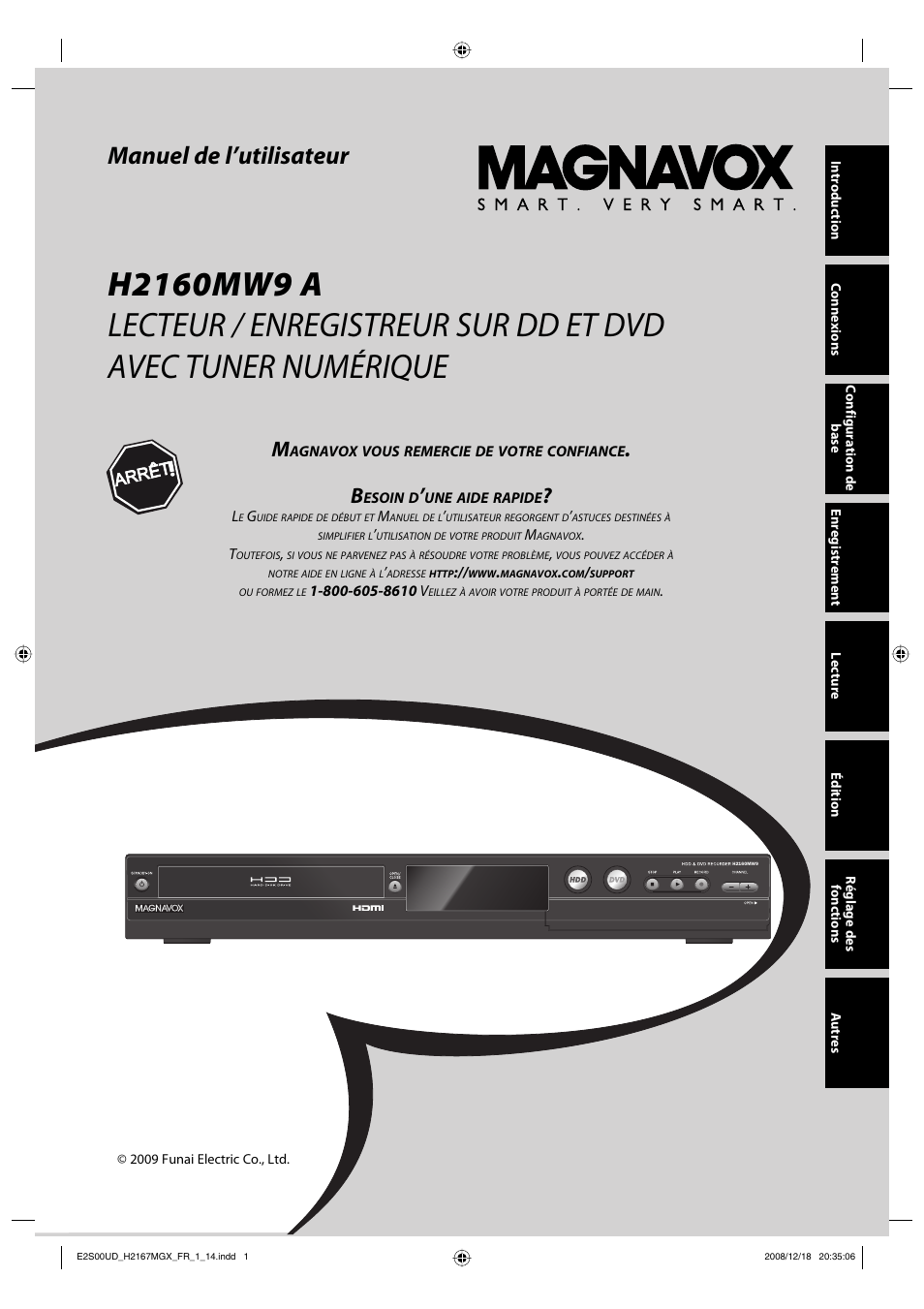 Manuel de l’utilisateur | Philips Magnavox H2160MW9 A User Manual | Page 131 / 256