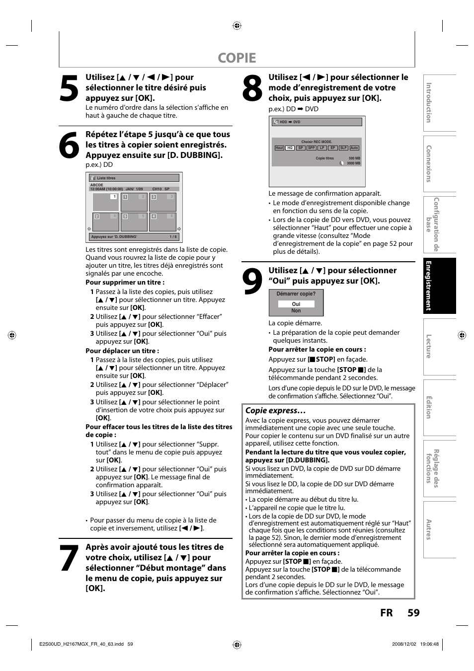 Copie | Philips Magnavox H2160MW9 A User Manual | Page 191 / 256