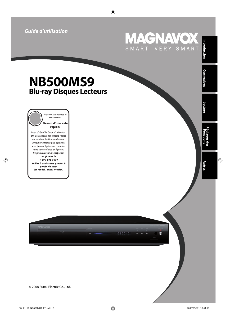 Nb500ms9, Blu-ray disques lecteurs, Guide d’utilisation | Philips Magnavox NB500MS9 User Manual | Page 101 / 148