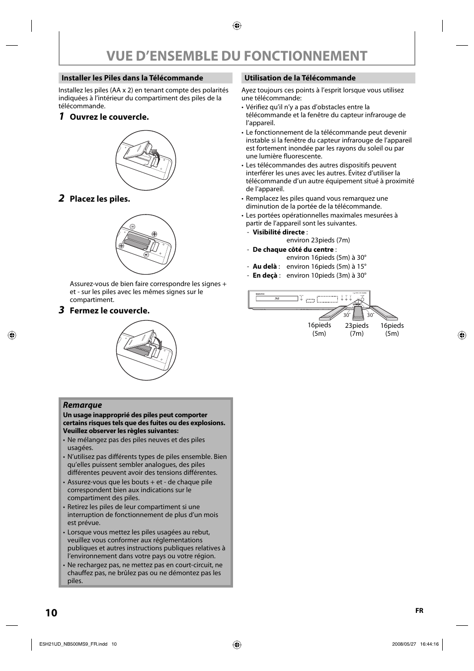 Vue d’ensemble du fonctionnement | Philips Magnavox NB500MS9 User Manual | Page 110 / 148