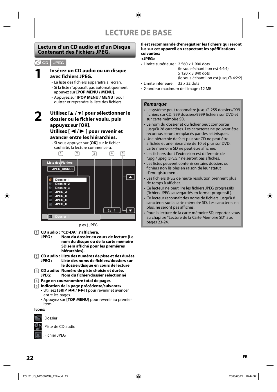 Lecture de base | Philips Magnavox NB500MS9 User Manual | Page 122 / 148