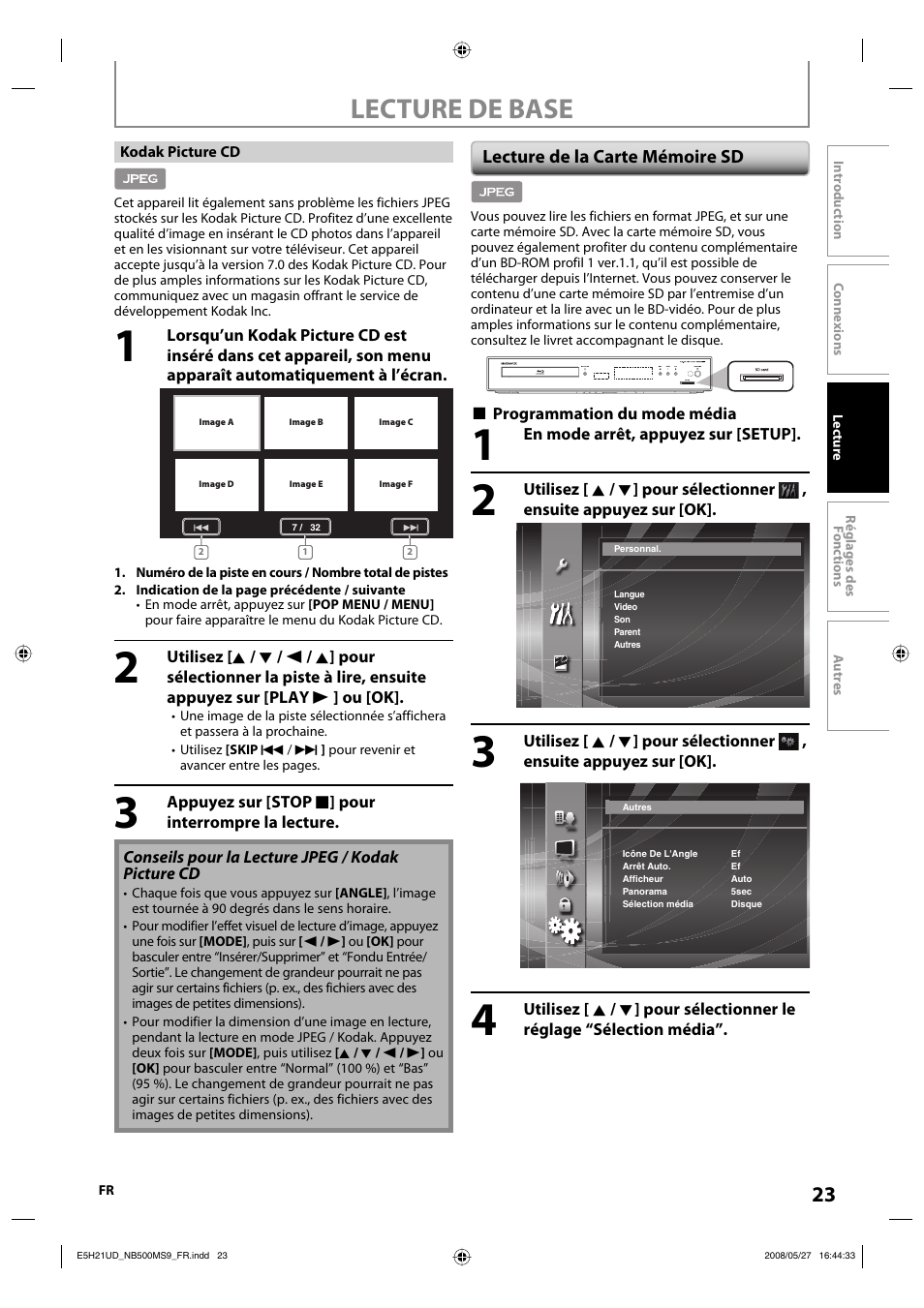 Lecture de base | Philips Magnavox NB500MS9 User Manual | Page 123 / 148