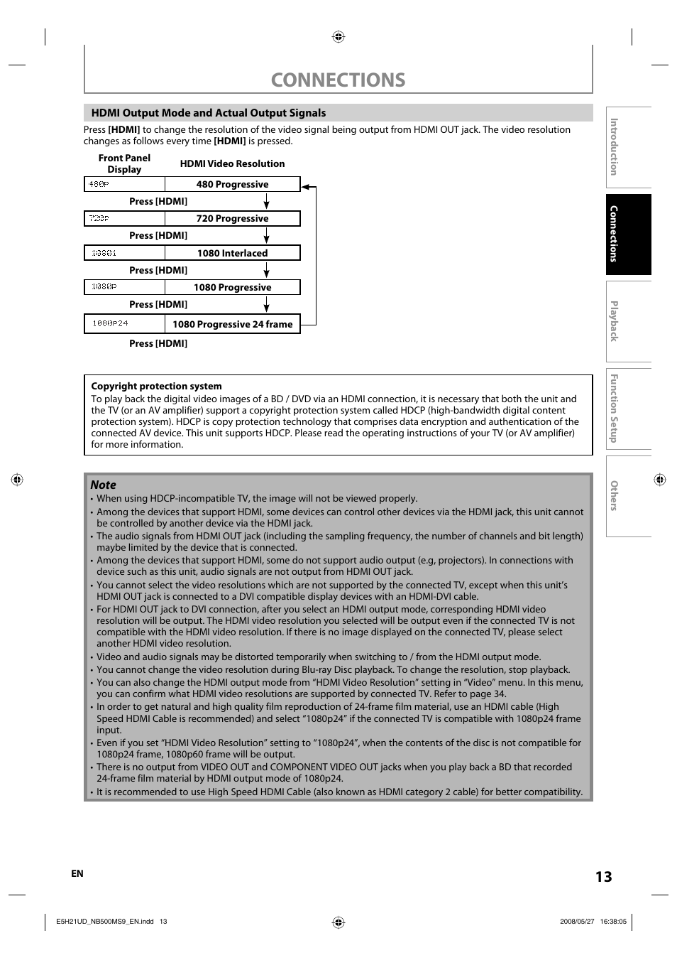 Connections | Philips Magnavox NB500MS9 User Manual | Page 15 / 148